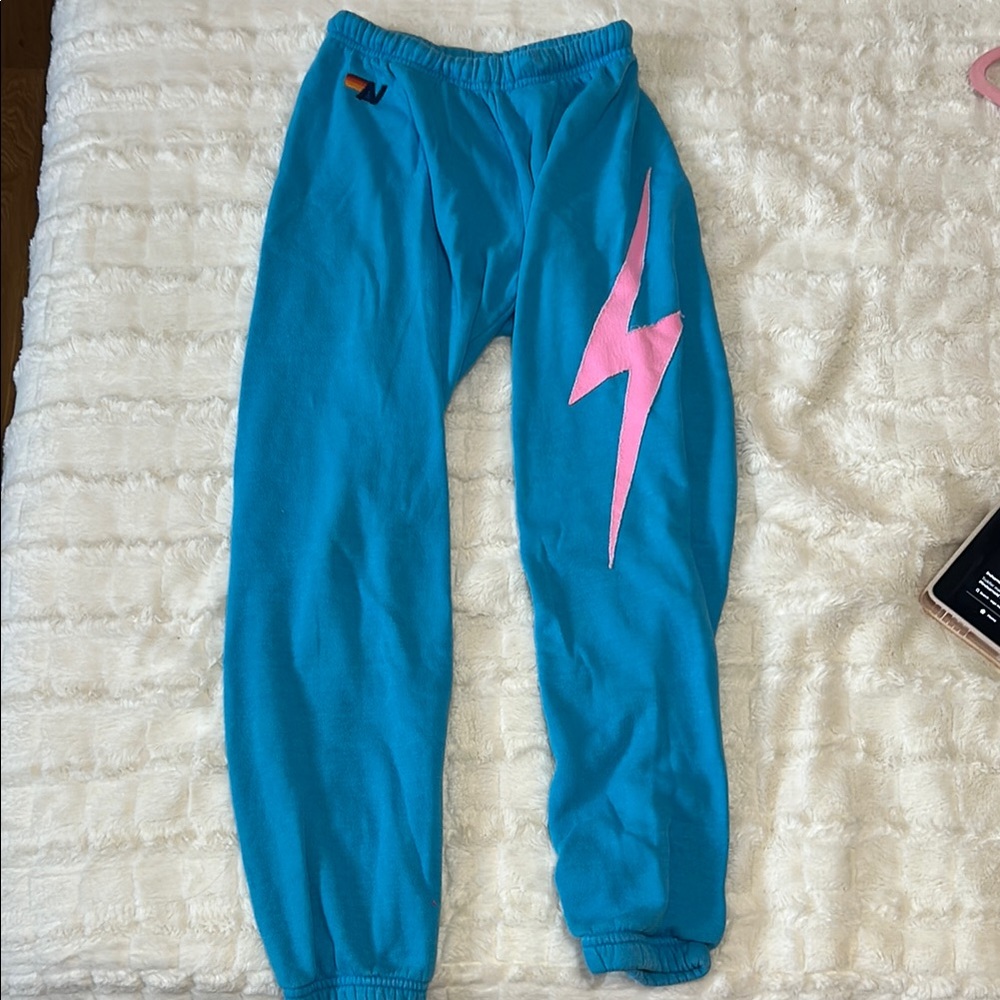 aviator nation lightning bolt sweatpants